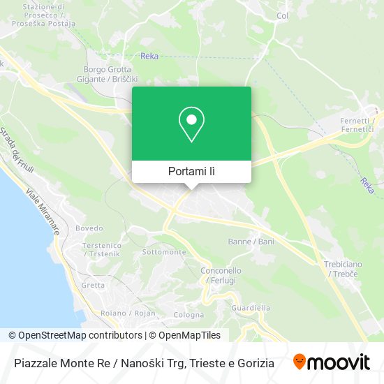 Mappa Piazzale Monte Re / Nanoški Trg