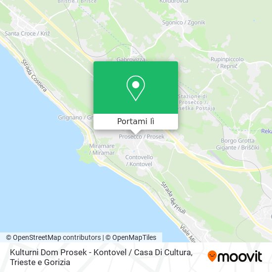 Mappa Kulturni Dom Prosek - Kontovel / Casa Di Cultura