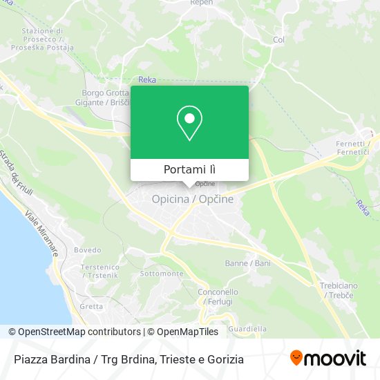 Mappa Piazza Bardina / Trg Brdina