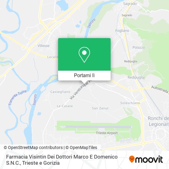 Mappa Farmacia Visintin Dei Dottori Marco E Domenico S.N.C.