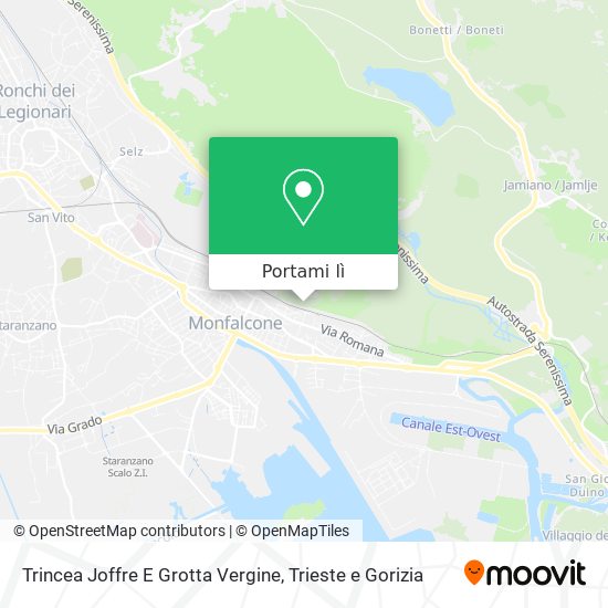 Mappa Trincea Joffre E Grotta Vergine