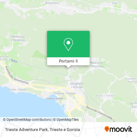 Mappa Trieste Adventure Park