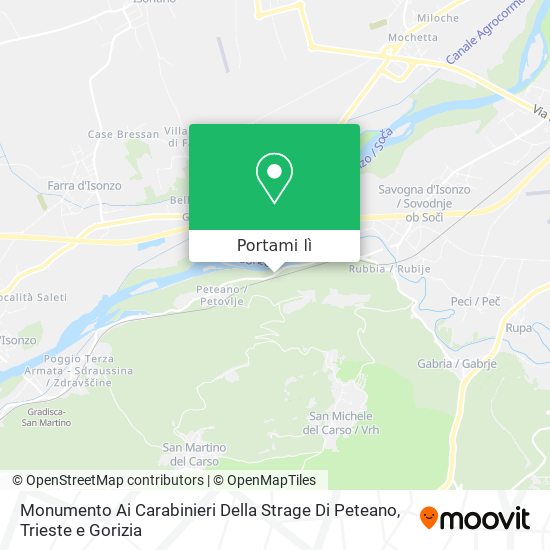 Mappa Monumento Ai Carabinieri Della Strage Di Peteano