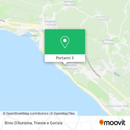 Mappa Bivio D'Aurisina