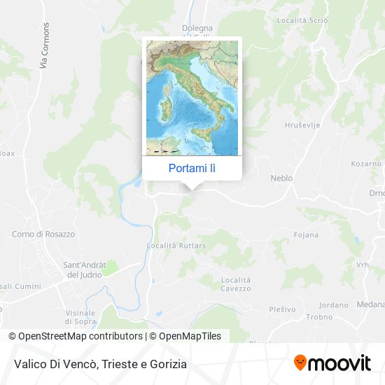 Mappa Valico Di Vencò