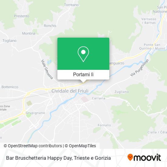 Mappa Bar Bruschetteria Happy Day