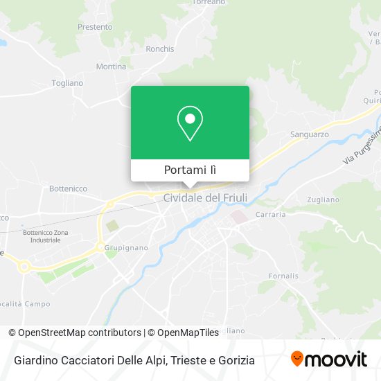 Mappa Giardino Cacciatori Delle Alpi