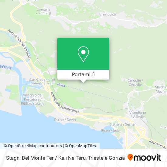 Mappa Stagni Del Monte Ter / Kali Na Teru