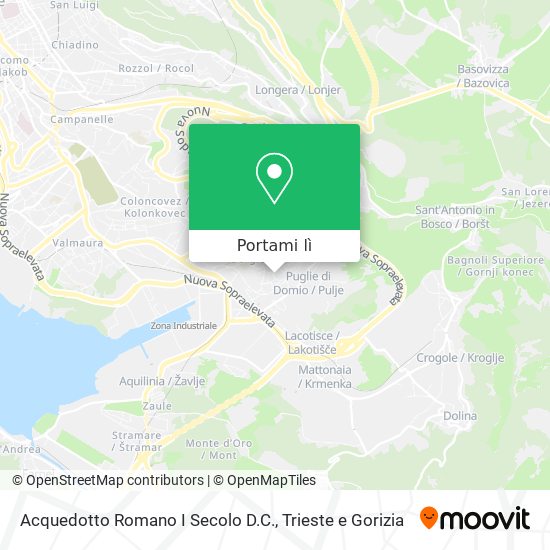 Mappa Acquedotto Romano I Secolo D.C.