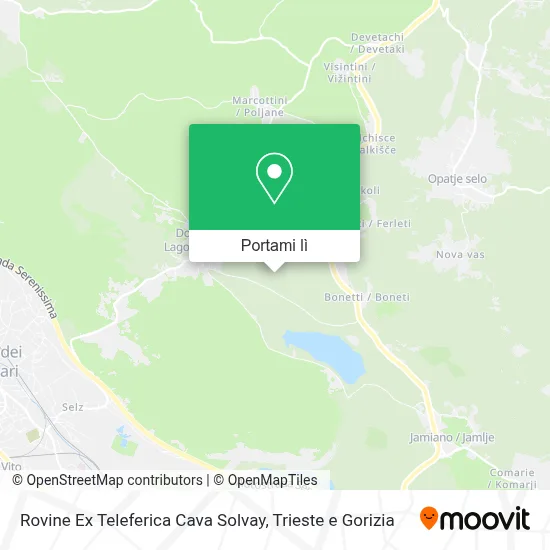 Mappa Rovine Ex Teleferica Cava Solvay