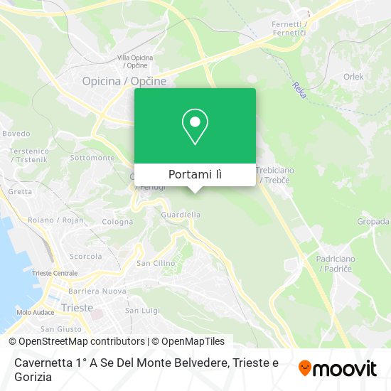 Mappa Cavernetta 1° A Se Del Monte Belvedere