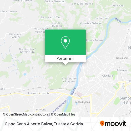 Mappa Cippo Carlo Alberto Balzar