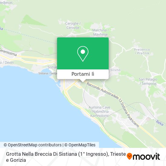 Mappa Grotta Nella Breccia Di Sistiana (1° Ingresso)