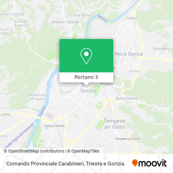 Mappa Comando Provinciale Carabinieri