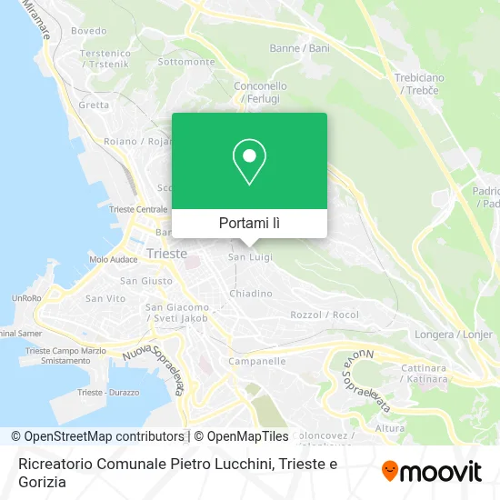 Mappa Ricreatorio Comunale Pietro Lucchini