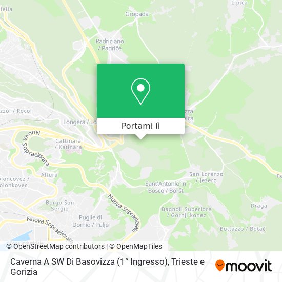 Mappa Caverna A SW Di Basovizza (1° Ingresso)