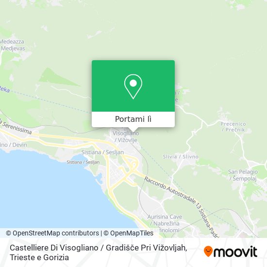 Mappa Castelliere Di Visogliano / Gradišče Pri Vižovljah
