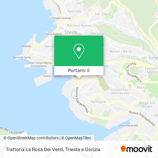 Mappa Trattoria La Rosa Dei Venti
