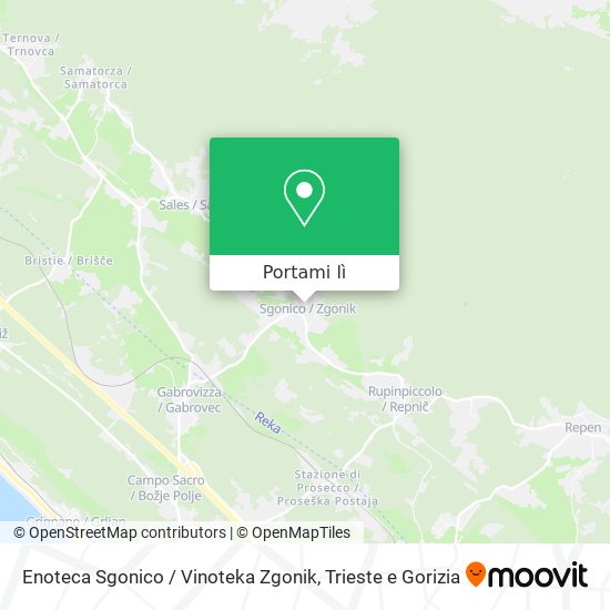 Mappa Enoteca Sgonico / Vinoteka Zgonik