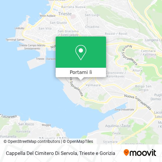 Mappa Cappella Del Cimitero Di Servola