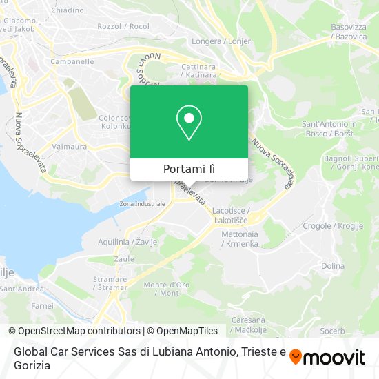 Mappa Global Car Services Sas di Lubiana Antonio