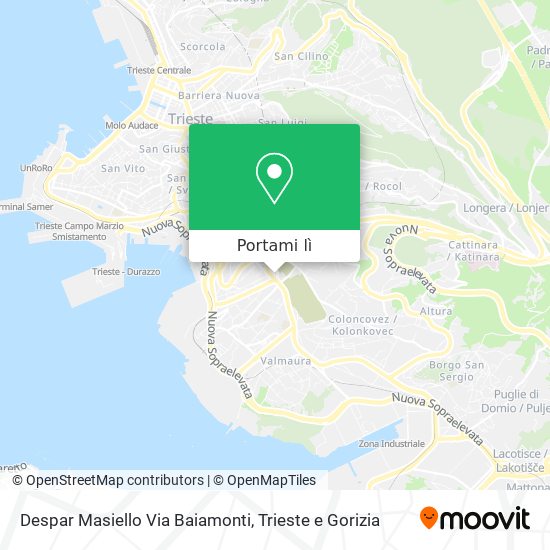 Mappa Despar Masiello Via Baiamonti