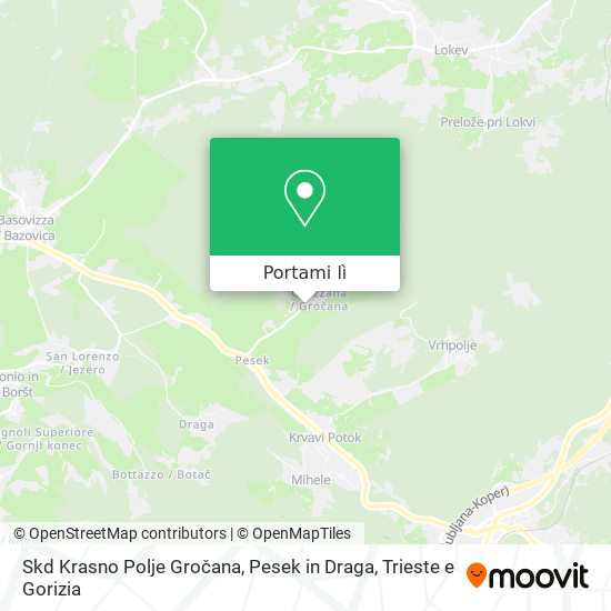 Mappa Skd Krasno Polje Gročana, Pesek in Draga