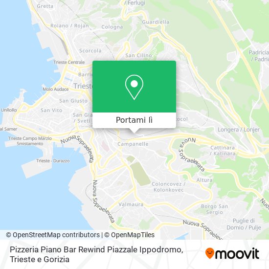 Mappa Pizzeria Piano Bar Rewind Piazzale Ippodromo