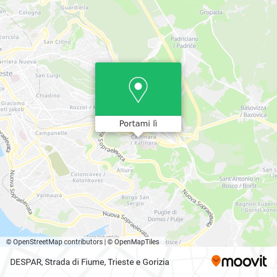 Mappa DESPAR, Strada di Fiume