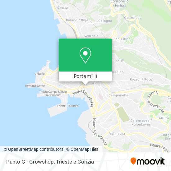 Mappa Punto G - Growshop