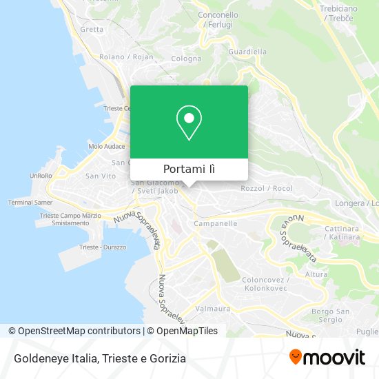 Mappa Goldeneye Italia