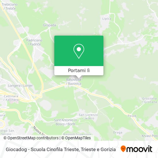 Mappa Giocadog - Scuola Cinofila Trieste