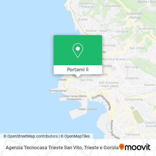 Mappa Agenzia Tecnocasa Trieste San Vito