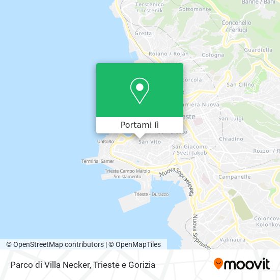 Mappa Parco di Villa Necker