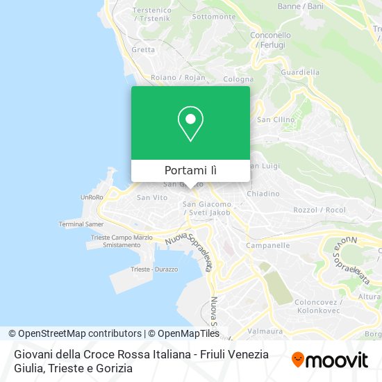 Mappa Giovani della Croce Rossa Italiana - Friuli Venezia Giulia