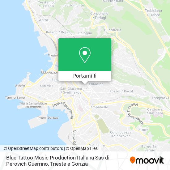 Mappa Blue Tattoo Music Production Italiana Sas di Perovich Guerrino