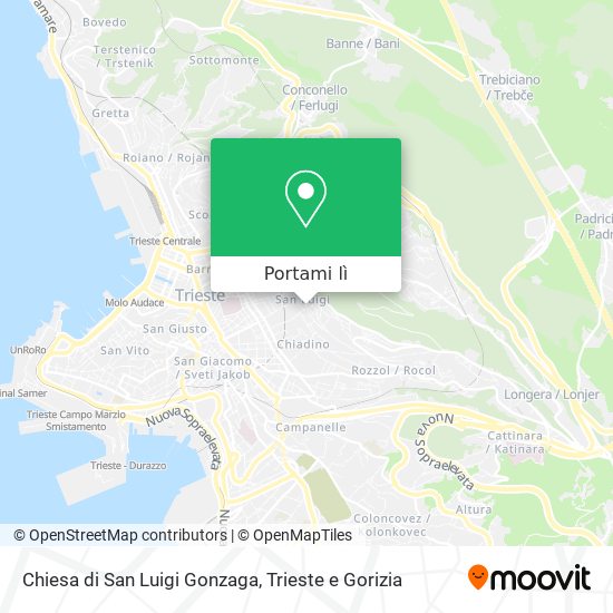 Mappa Chiesa di San Luigi Gonzaga
