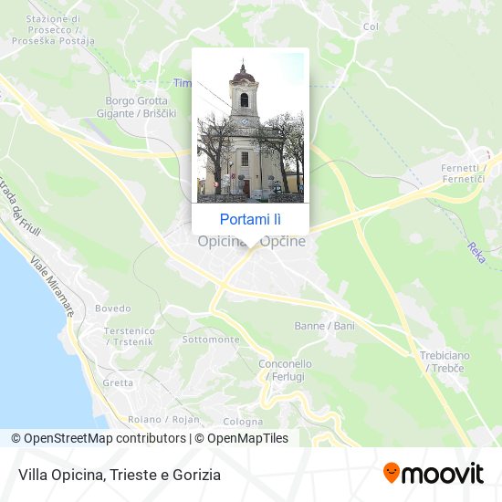 Mappa Villa Opicina