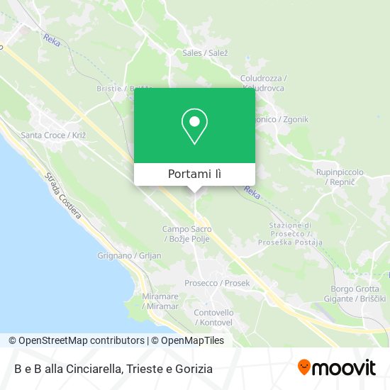 Mappa B e B alla Cinciarella