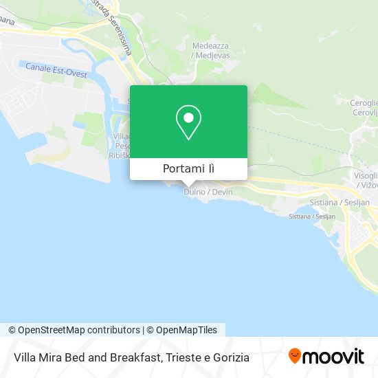 Mappa Villa Mira Bed and Breakfast