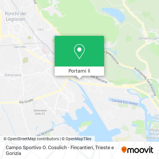 Mappa Campo Sportivo O. Cosulich - Fincantieri