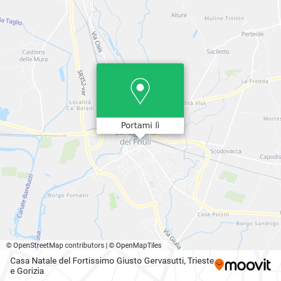 Mappa Casa Natale del Fortissimo Giusto Gervasutti