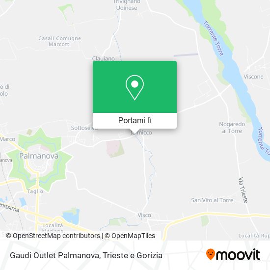 Mappa Gaudi Outlet Palmanova
