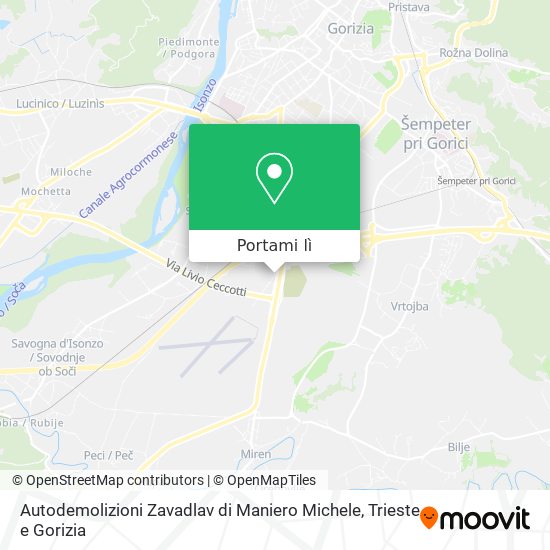 Mappa Autodemolizioni Zavadlav di Maniero Michele