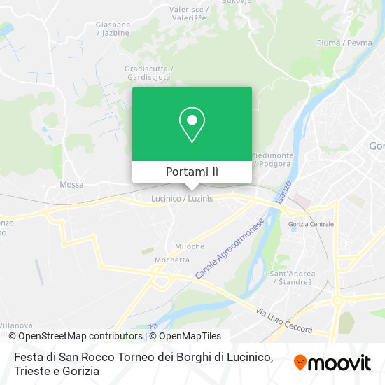 Mappa Festa di San Rocco Torneo dei Borghi di Lucinico