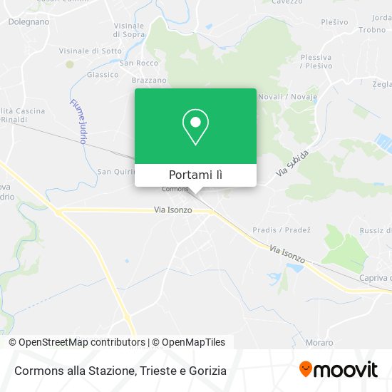 Mappa Cormons alla Stazione