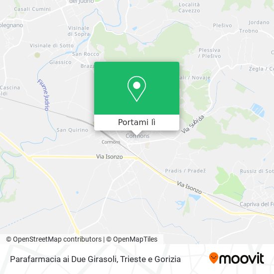 Mappa Parafarmacia ai Due Girasoli