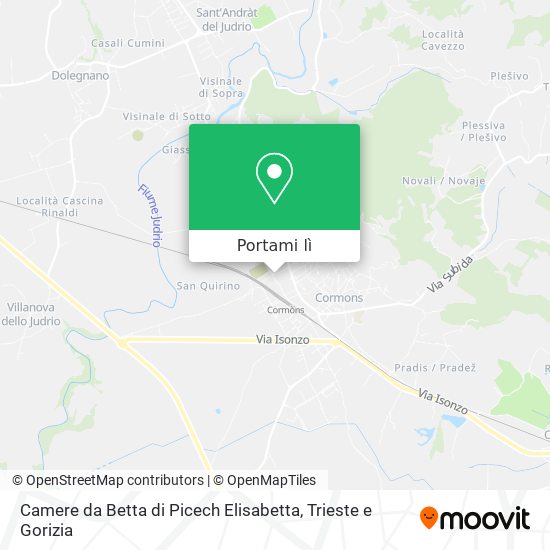 Mappa Camere da Betta di Picech Elisabetta