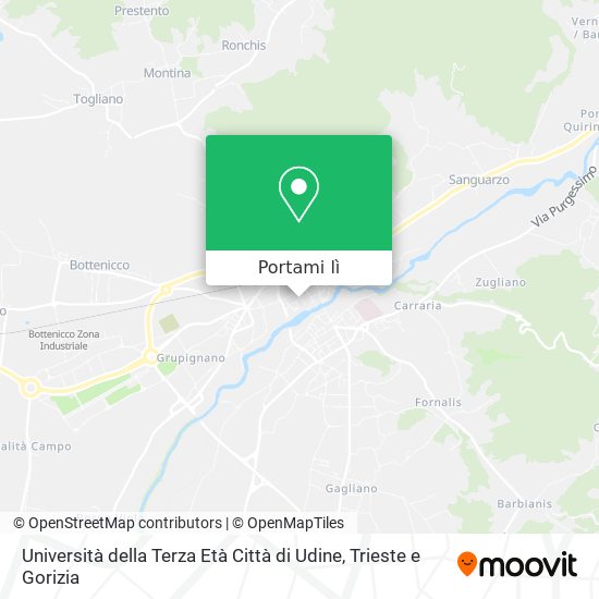 Mappa Università della Terza Età Città di Udine