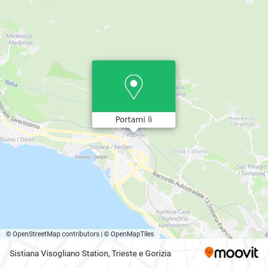 Mappa Sistiana Visogliano Station